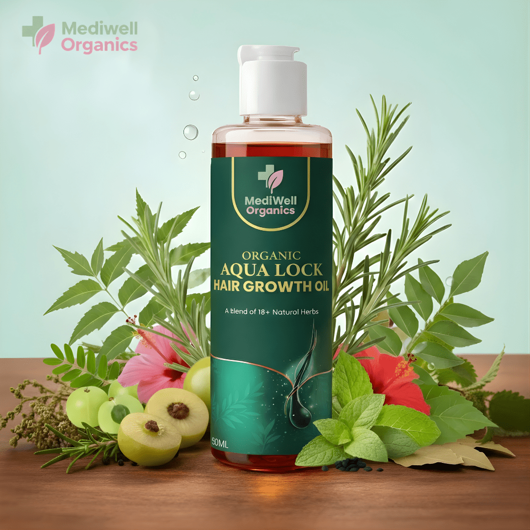 Mediwell AquaLock Hair Growth Oil - Mediwell Organics